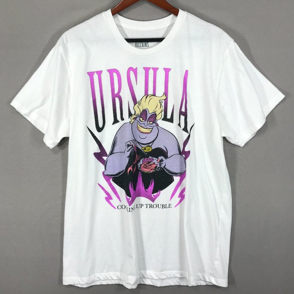 Disney Little Mermaid Ursula Shirt Women's 2XL White Graphic Cooking Up Trouble